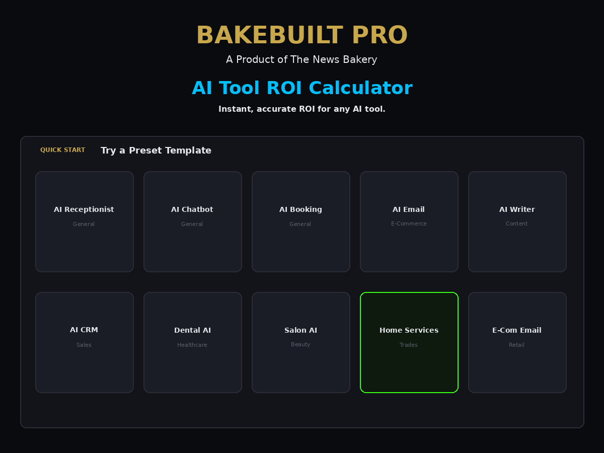 AI Tool ROI Calculator — 10 industry presets