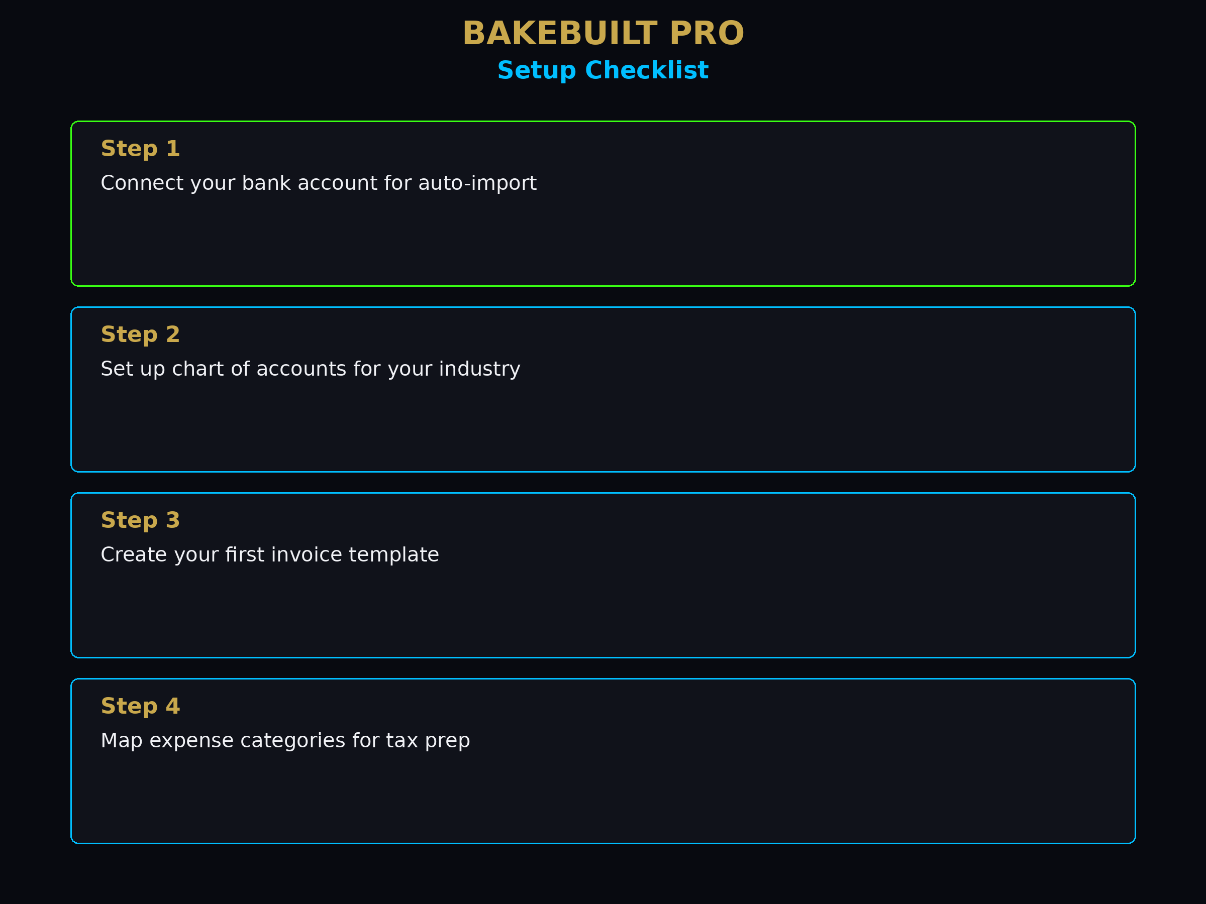 Bookkeeping Recommender — setup checklist