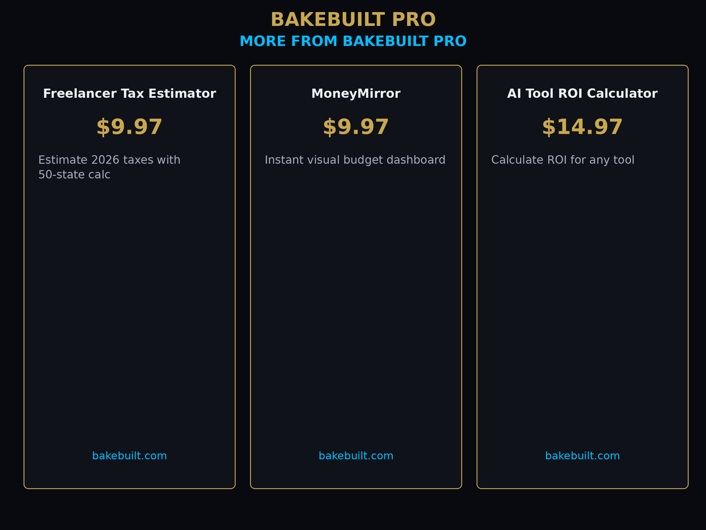 Bookkeeping Recommender — more from BakeBuilt Pro