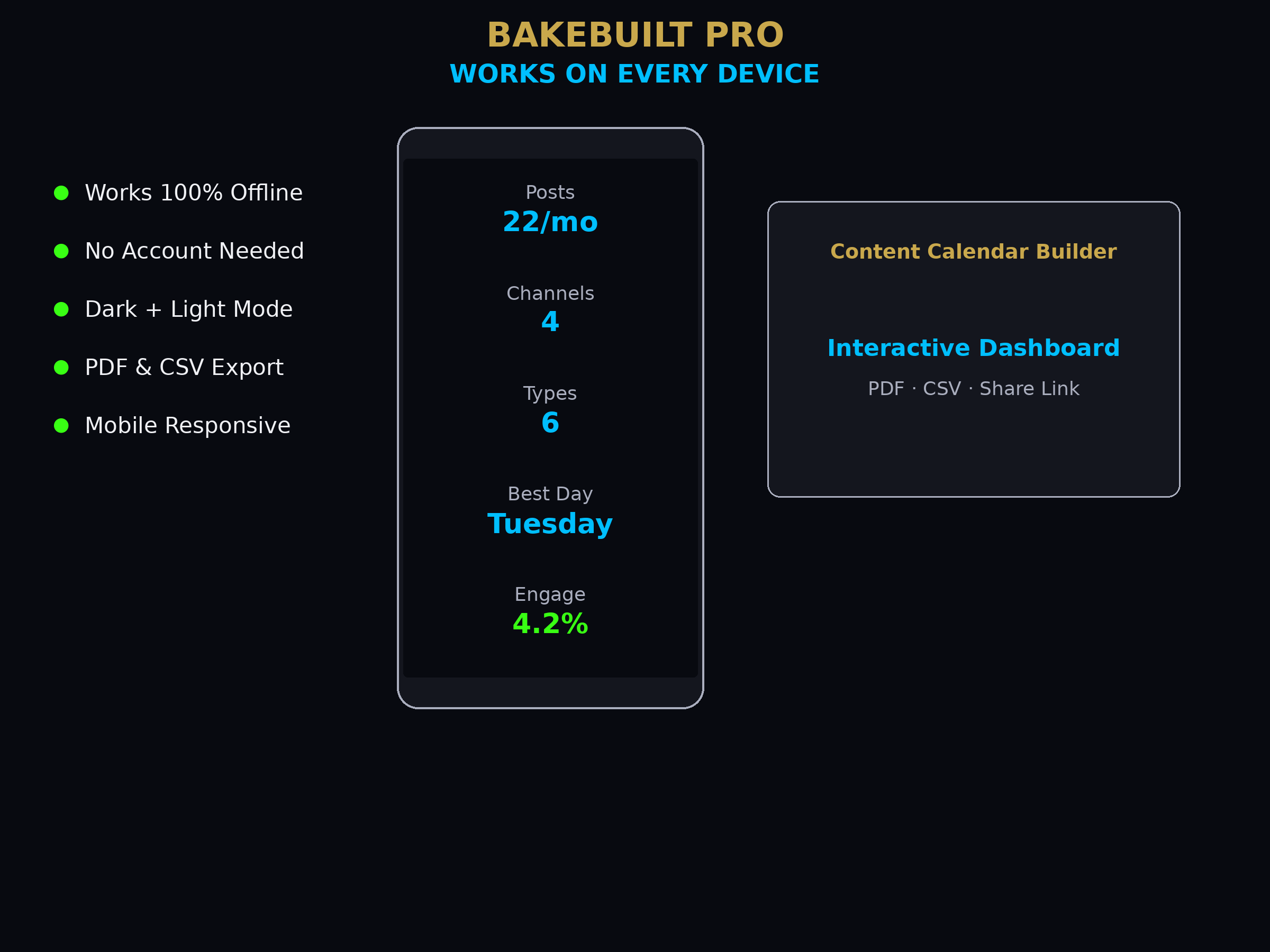 Content Calendar Builder — works on every device
