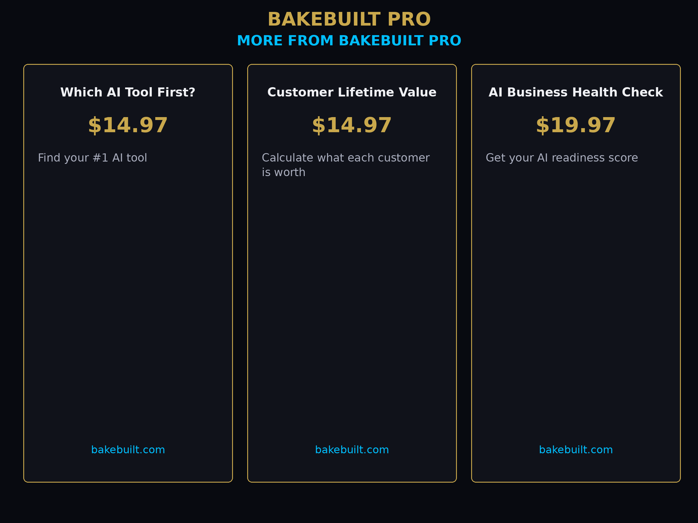CRM Comparison — more from BakeBuilt Pro