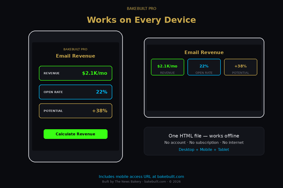 Email Revenue Calculator — works on every device