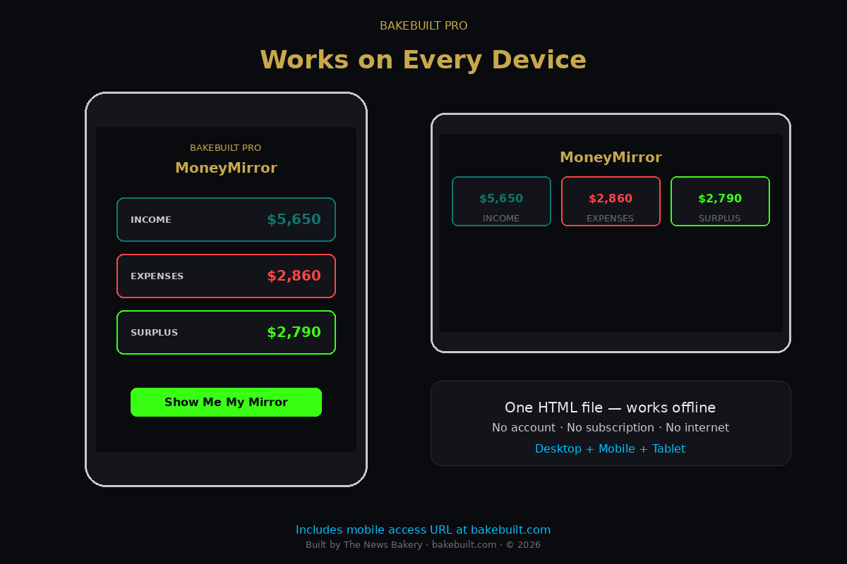 MoneyMirror — works on mobile tablet and desktop