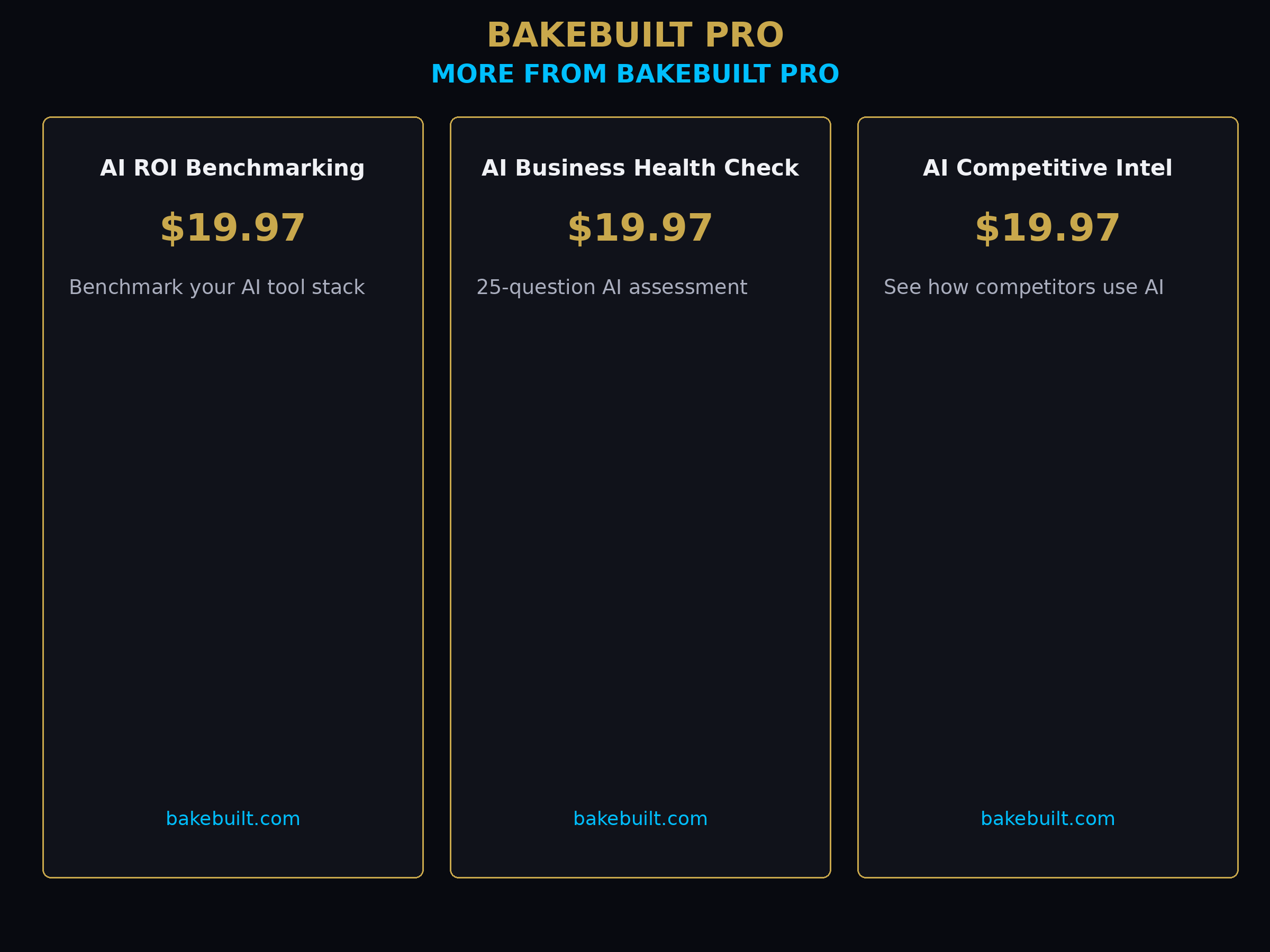 Small Business AI Dashboard — more from BakeBuilt Pro